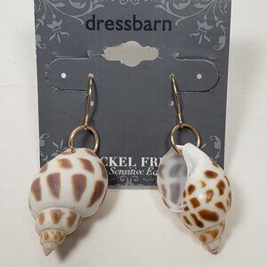 2/$30 Gold tone Colorful Seashell 1.75" Drop Dangle Earrings - Women Jewelry